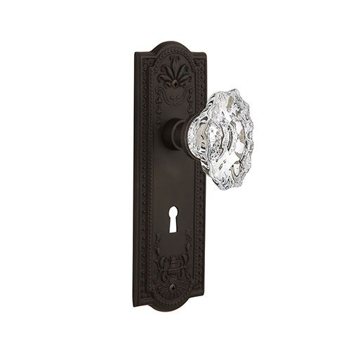 Nostalgic Warehouse Meadows Keyhole Door Set With Chateau Knobs