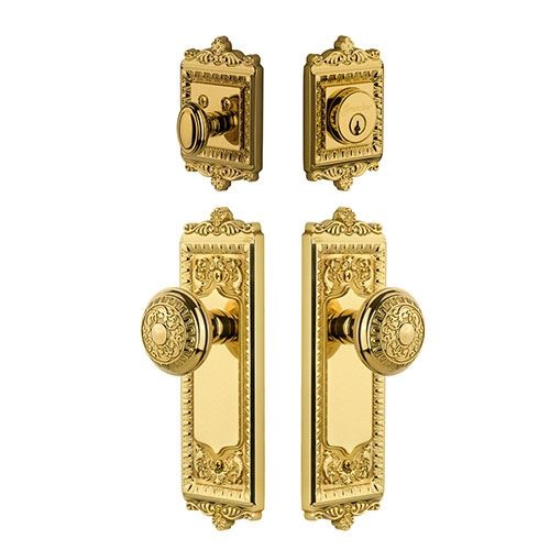 Grandeur Windsor Entry Door Set With Windsor Knob - Keyed Differently