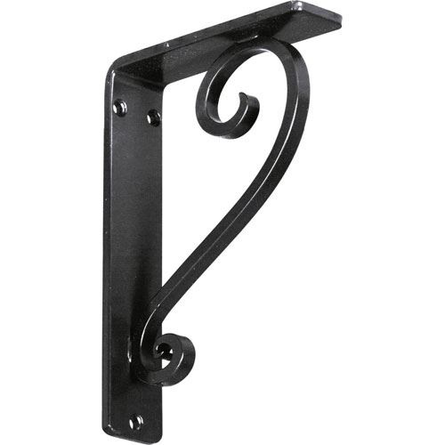 Restorers Architectural Edwards Iron Single Brace Shelf Bracket