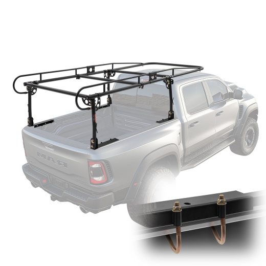 Vevor Truck Rack Pick Up Ladder Rack 1000Lbs Capacity 43.3"-63" Width For Lumber