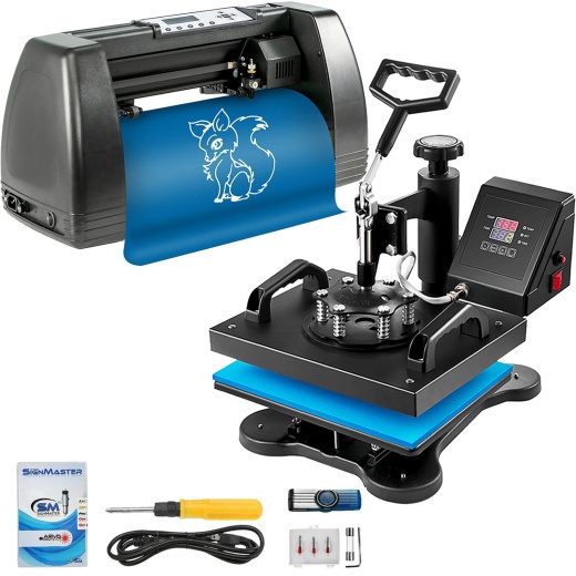 Heat Press 12"X10" Vinyl Cutter Plotter 14" T-Shirt Sublimation Signmaster