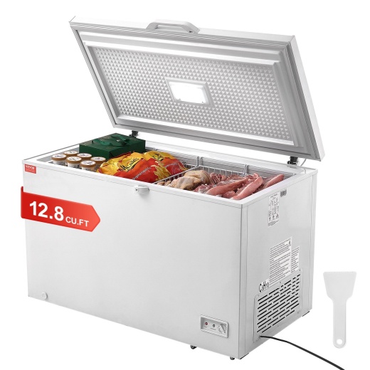 VEVOR Chest Freezer - 12.8 Cu.Ft Large Deep Freezer with Removable Baskets