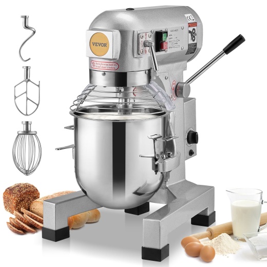 Vevor Commercial Food Mixer 28.5L 3-Speed Stand Dough Mixer 1100W