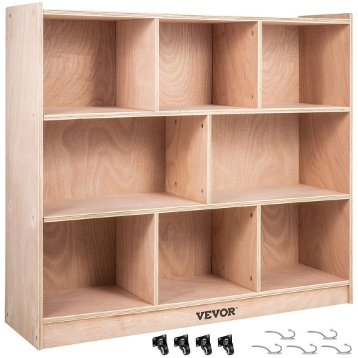Vevor Classroom Storage Cabinet - 8-Section Preschool Storage Shelves