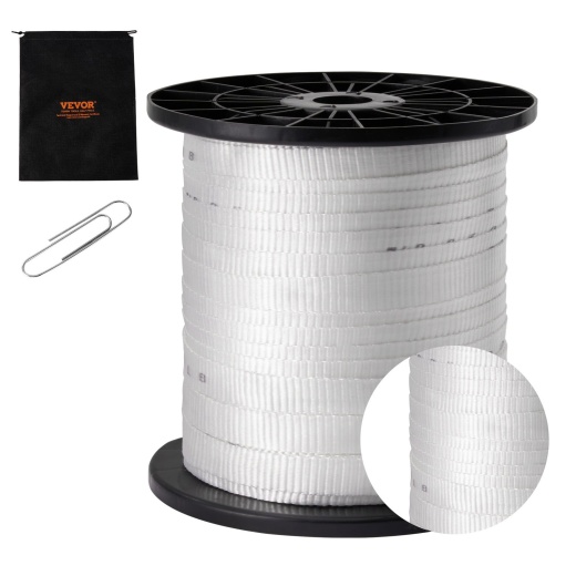 Vevor Polyester Pull Tape, 3/4" X 318' Mule Tape Flat Rope, 2500 Lbf Tensile Capacity
