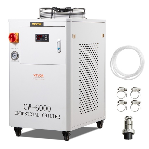 Vevor Industrial Water Chiller, Cw6000 - 1500W Cooling System for Co2 Laser Engraving Machine