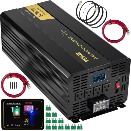 Vevor Pure Sine Wave Inverter, 5000 Watt - DC 12V to AC 120V Power Converter