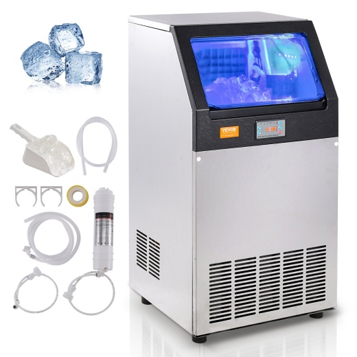 Vevor Commercial Ice Maker - 100Lbs/24H Ice Maker Machine