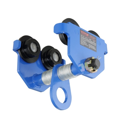 Vevor Manual Trolley - 2200 Lbs/1 Ton Load Capacity, Adjustable for I-Beam Flange Width