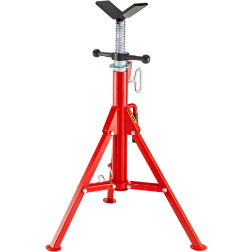 Vevor V Head Pipe Stand Adjustable Height 28-52 Inch, Pipe Jack Stands 2500 Lb. Capacity,Folding Portable Pipe Stands 1/2 To 12 Inch Pipe Supporting,Steel Jack Stands