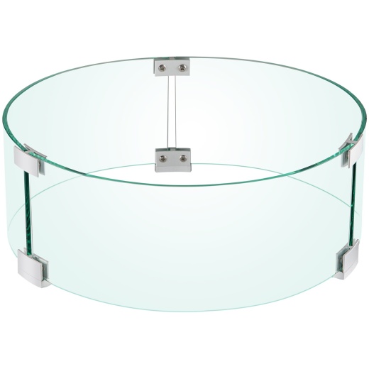 Vevor Fire Pit Wind Guard - 17x17x6 Inch Clear Tempered Glass Flame Guard
