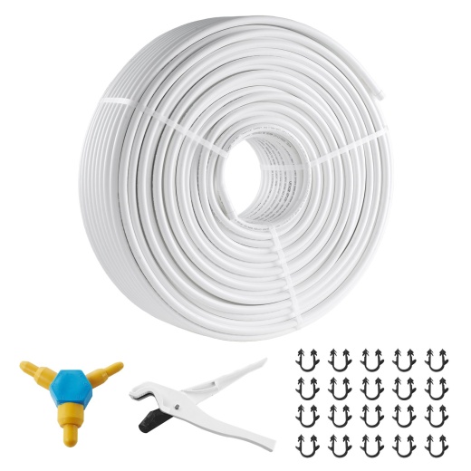 Vevor Pex-Al-Pex Tube - 656Ft, 5/8'' Diameter Aluminum-Plastic Composite Pipe Oxygen Barrier Radiant Floor PEX Pipe