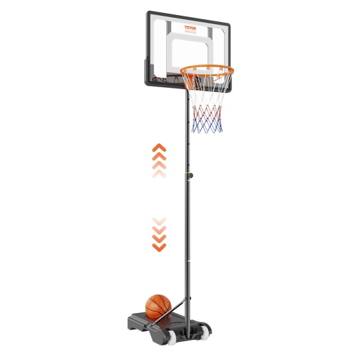 Vevor Basketball Hoop - 5-7 Ft Adjustable Height Portable Backboard System