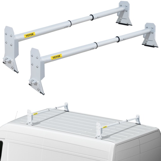 Vevor Van Roof Ladder Rack - 2 Bars, 331 Lbs Capacity, Adjustable Steel Roof Racks