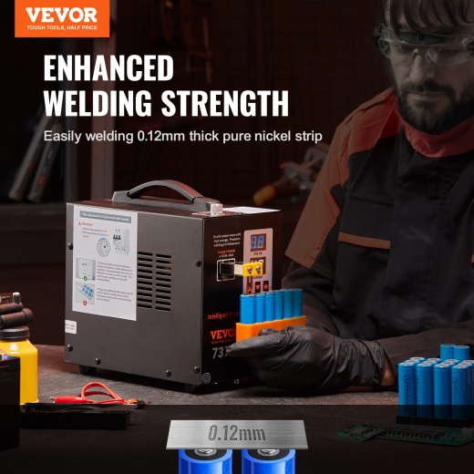 Vevor 737G Pulse Spot Welder - Portable High-Power Battery Welding Machine