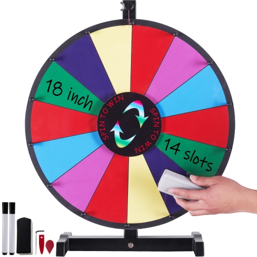Vevor 18 Inch Spinning Prize Wheel for Party Games and Events