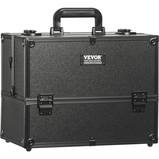 Vevor Makeup Train Case 14.6 Inch Large Portable Cosmetic Case