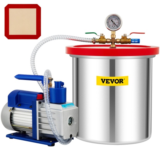 Vevor Vacuum Chamber With Pump - 5 Gallon Heavy Duty Air Tool Set