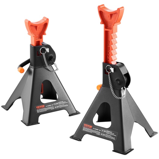 Vevor Jack Stands, 3 Ton Capacity, Adjustable Height, Double Locking Car Jack Stands for SUV, Pickup Truck, Car and UTV/ATV