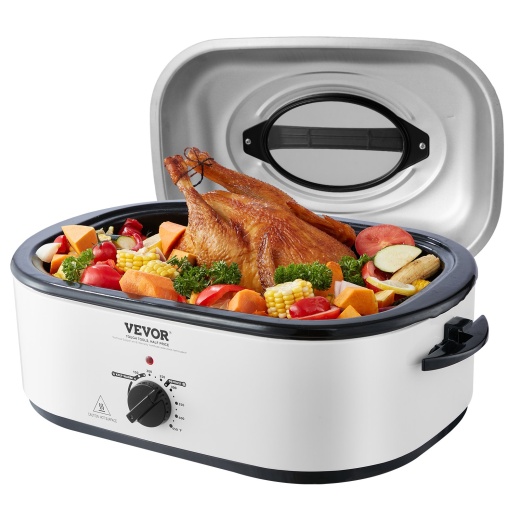 Vevor Electric Roaster Oven - 22 Qt Turkey Roaster with Self-Basting Lid