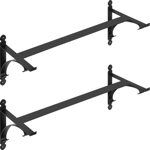 Vevor 2 Pcs Window Box Brackets - Heavy-duty Iron Planter Box Holders