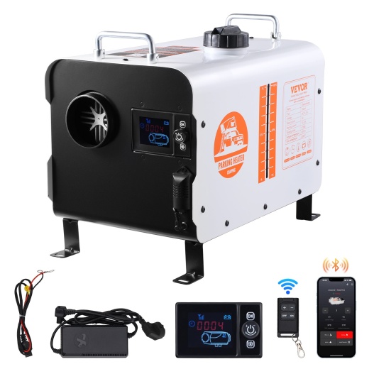 Vevor Diesel Air Heater 12V/24V 8Kw Bluetooth App Remote Control For Outdoors