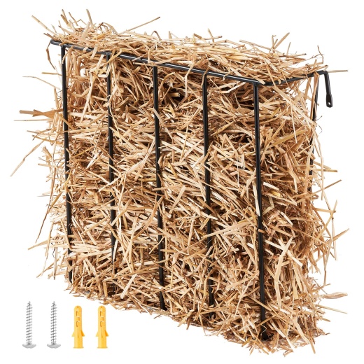 Vevor Livestock Hay Feeder 24 Gallons Wall Mounted Goat Hay Rack For Horses