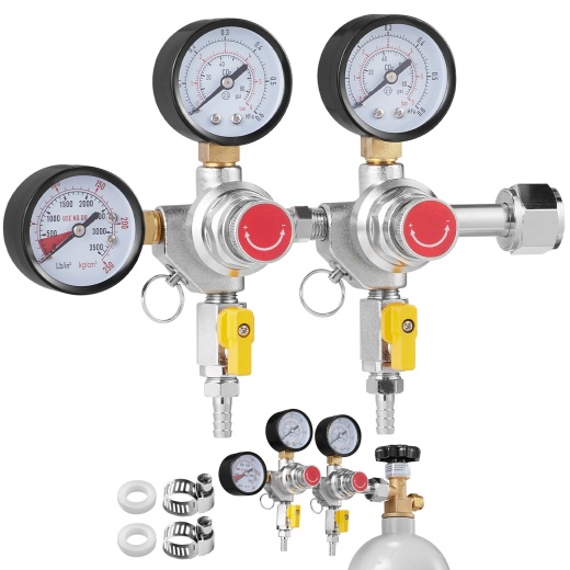 Vevor Triple Gauge Regulator - CO2 Regulator for Draft Beer Homebrew
