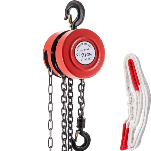 Vevor Hand Chain Hoist, 6600 Lbs Capacity - Red