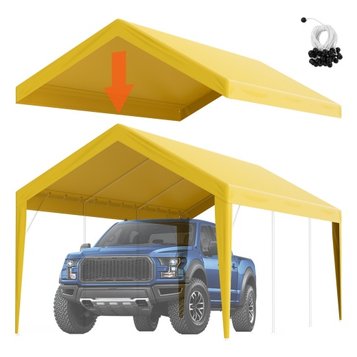 Vevor Carport Replacement Canopy Cover 10 x 20 Ft - Heavy-Duty Waterproof & UV Protected