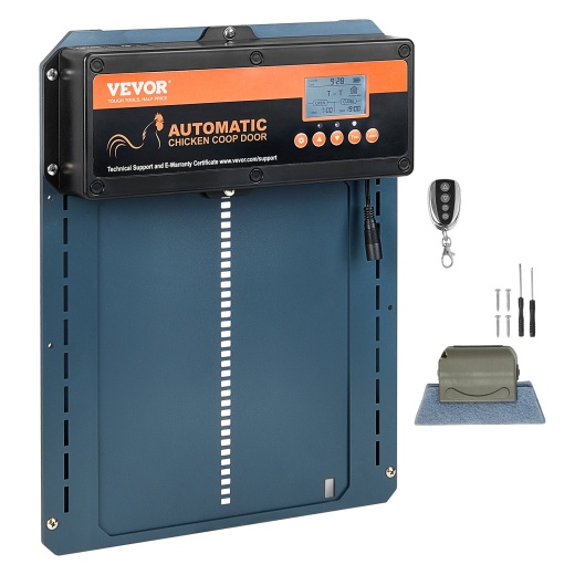 Vevor Automatic Chicken Coop Door - Auto Chicken Door Opener with Timer & Light Sensor