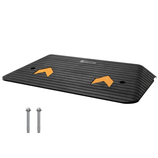 Upgraded Rubber Threshold Ramp - 3" Rise Door Ramp with 1 Channel