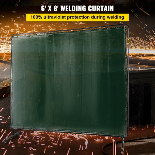 Vevor Welding Screen With Frame 8' X 6' - Portable Welding Protection