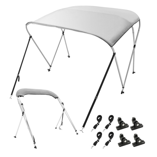 Vevor 3 Bow Bimini Top Boat Cover - Waterproof and UV Protection