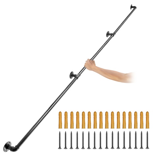 Vevor Pipe Stair Handrail - 11Ft Staircase Handrail