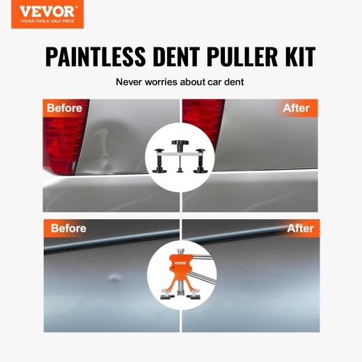 Vevor 56 Pcs Dent Removal Kit, Paintless Dent Repair Kit with Accessories