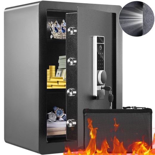 VEVOR Safe 2.2 Cubic Feet Home Safe Steel for Cash and Gold
