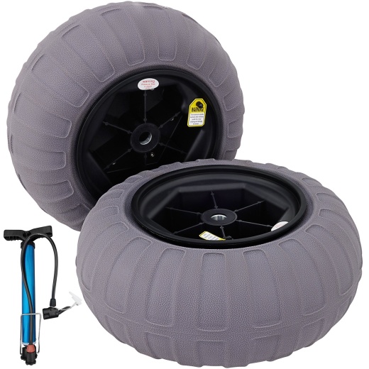 Vevor Beach Balloon Wheels - 15.7" Replacement Sand Tires for Kayak Dolly, Canoe Cart, and Buggy