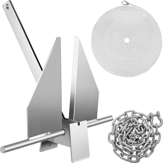 Vevor Boat Anchor Kit 8.5 lb Fluke Style Anchor