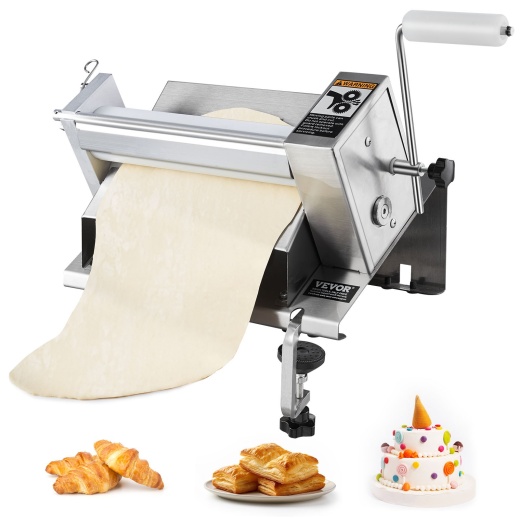 Vevor Manual Dough Sheeter Machine Max 1/2" Dough Roller Pastry Press Machine