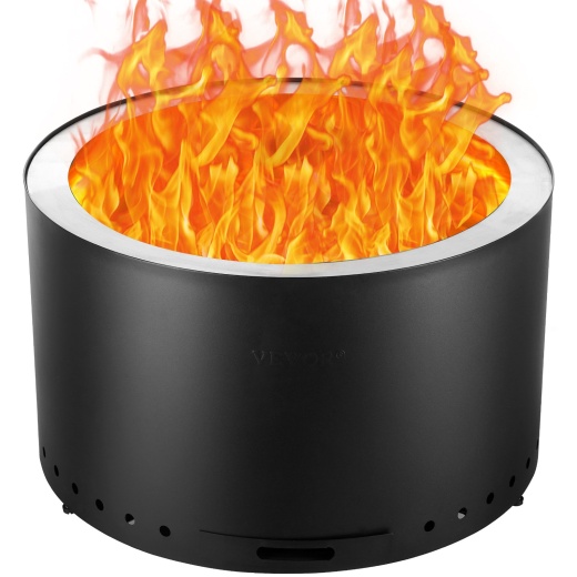 Vevor Smokeless Fire Pit Stove Bonfire 28 In Dia Wood Burning Stainless Steel
