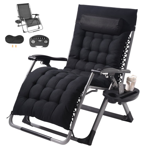 Vevor Zero Gravity Chair 33" Zero Gravity Recliner Lounge Chair Indoor & Outdoor