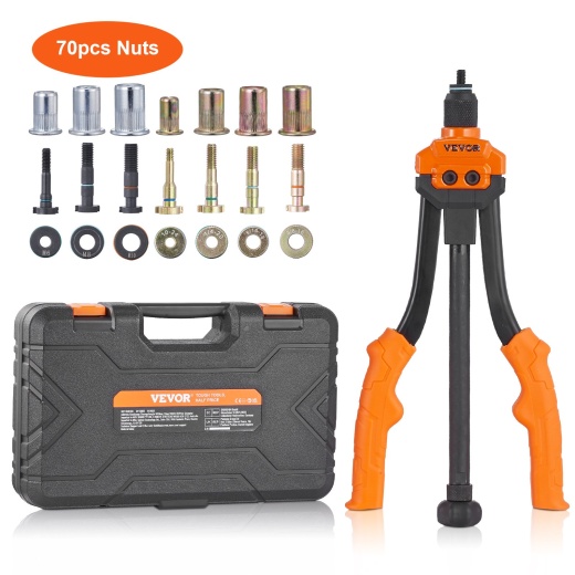Vevor Rivet Nut Tool Kit, 14" Rivnut Tool Kit with Assorted Rivet Nuts and Rugged Carrying Case