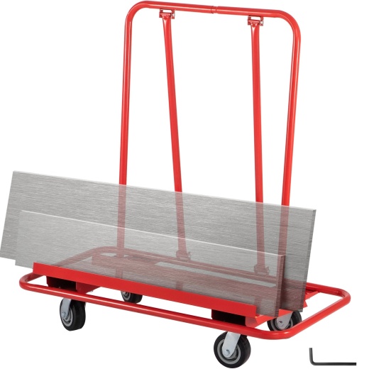 Vevor Drywall Cart - 45.3"L × 21.7"W × 31.5"H Heavy Duty Plasterboard Trolley