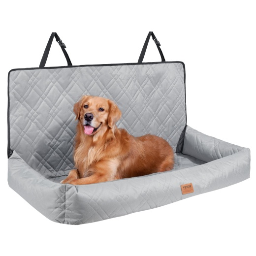 Vevor Dog Booster Car Seat Pet Car Seat For Medium Large Dog Up To 100 Lbs Gray