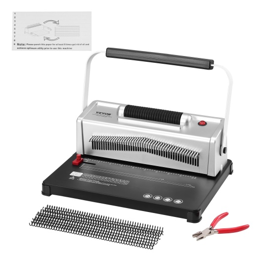 Vevor Coil Spiral Binding Machine - Manual Book Maker With Electric Binding