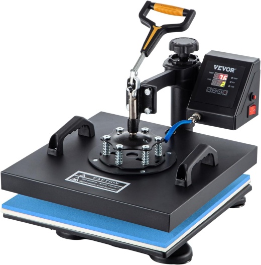 Vevor Heat Press Machine - 6 In 1 Combo Heat Press For T Shirts, Hat, Mug, Plate, Cap