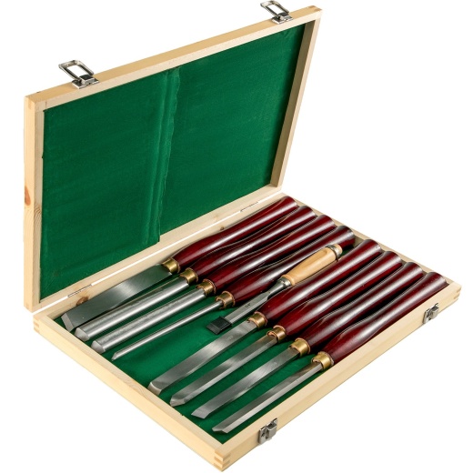 Vevor Woodworking Lathe Chisel Set 8 Piece - High Speed Steel Blades for Wood Turning