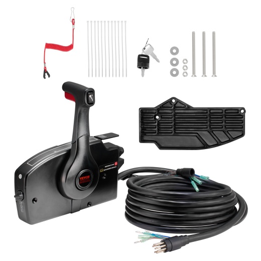 Vevor Boat Throttle Control - 881170A15 Side-Mounted Outboard Remote Control Box