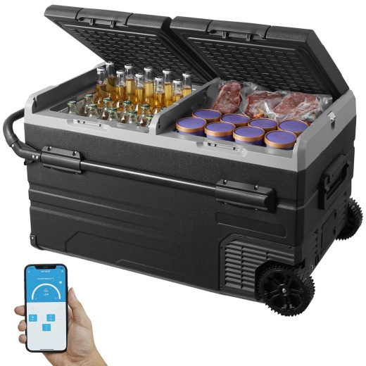 Vevor Portable Car Refrigerator Freezer Compressor 115 L Dual Zone